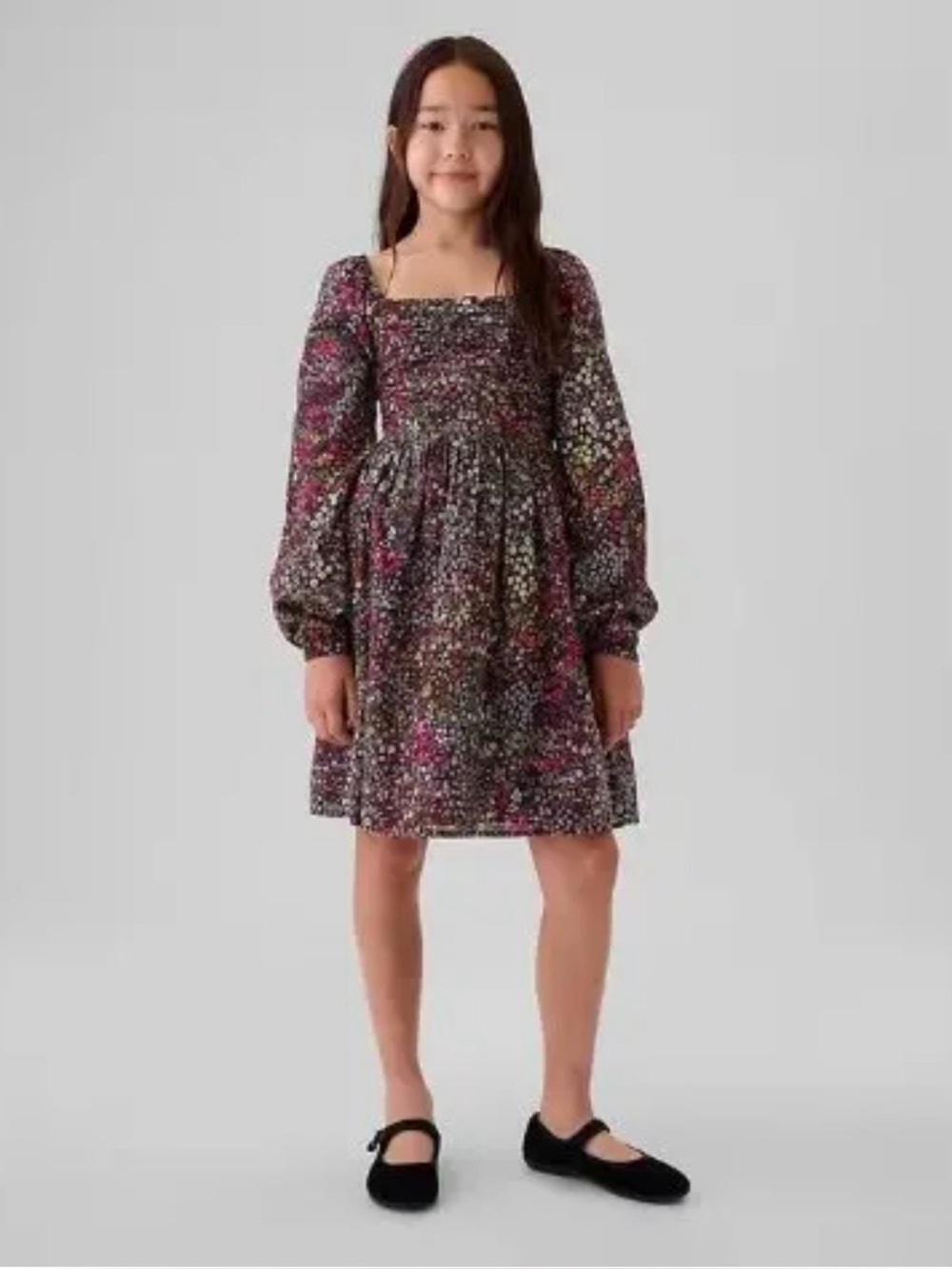 GAP puff sleeve smocked floral dress